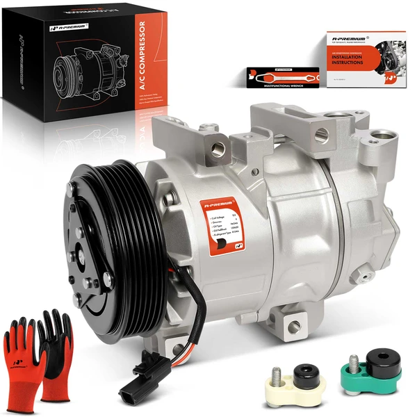 AC Compressor with Clutch with 6-Groove Pulley A-Premium APACC424