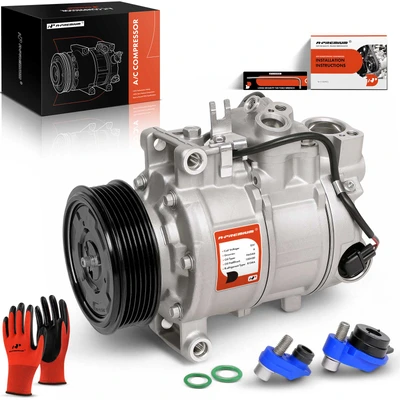 AC Compressor with Clutch & 6-Groove Pulley