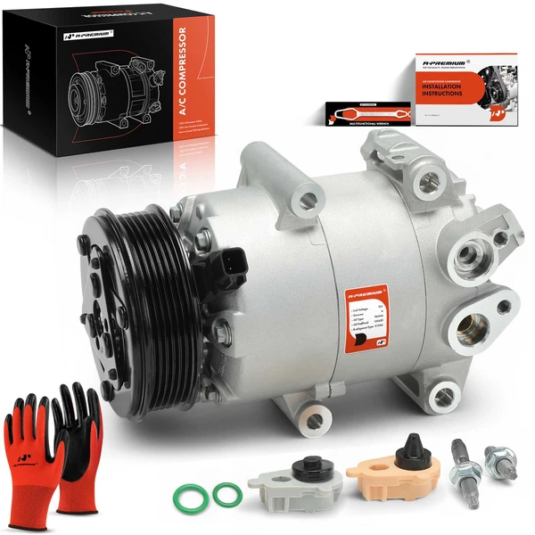 AC Compressor with Clutch with 6-Groove Pulley A-Premium APACC249