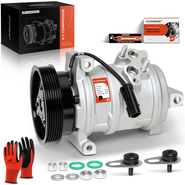 2005-2006 Dodge Magnum AC Compressor with Clutch with 6-Groove Pulley A-Premium APACC165