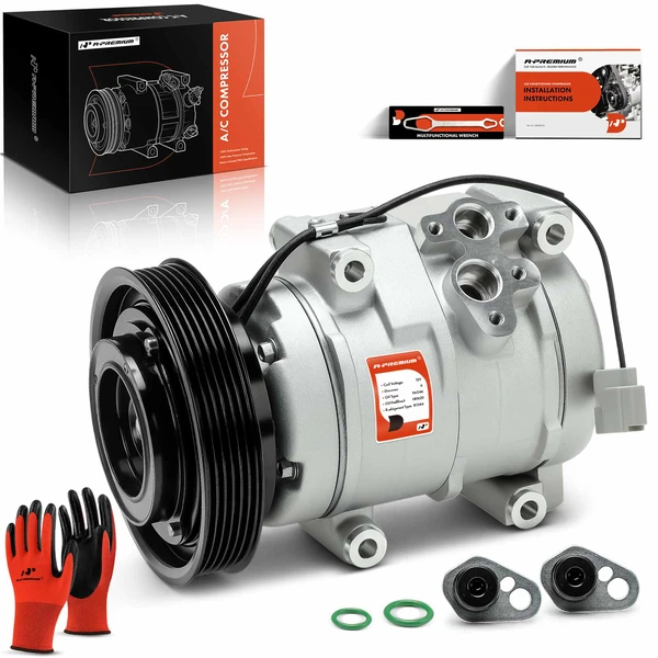 2003-2006 Acura MDX AC Compressor with Clutch with 6-Groove Pulley A-Premium APACC250