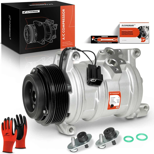 2004-2009 Cadillac SRX AC Compressor with Clutch with 6-Groove Pulley A-Premium APACC166
