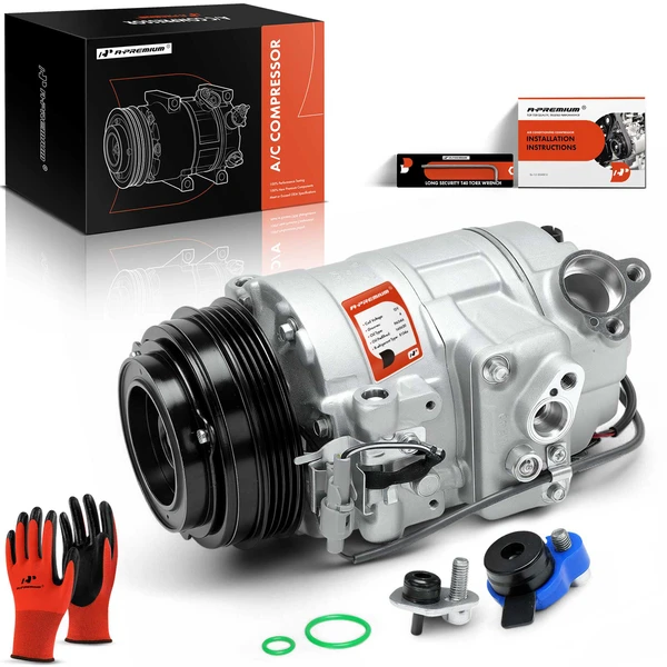 2013-2019 BMW 650i Gran Coupe AC Compressor with Clutch with 4-Groove Pulley A-Premium APACC168