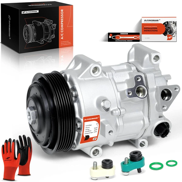 AC Compressor with Clutch with 6-Groove Pulley A-Premium APACC170