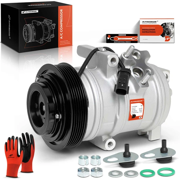 2006-2008 Dodge Magnum AC Compressor with Clutch with 6-Groove Pulley A-Premium APACC252