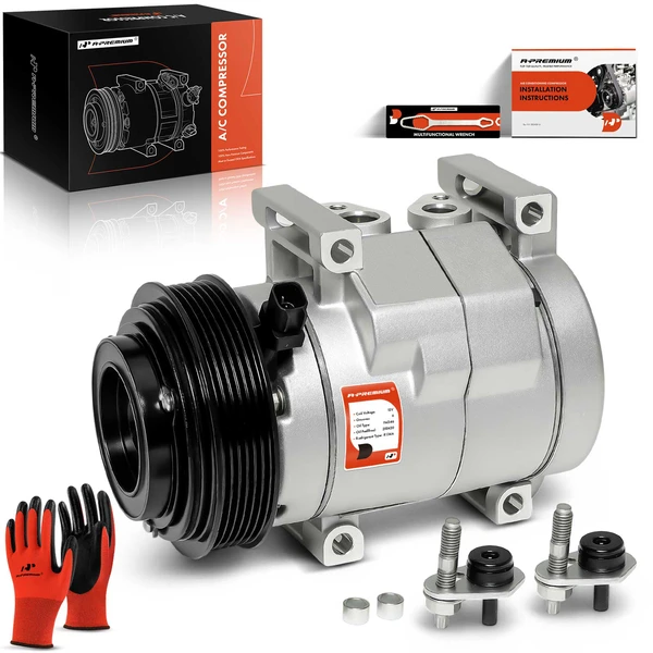 2011-2015 Dodge Durango AC Compressor with Clutch with 6-Groove Pulley A-Premium APACC172