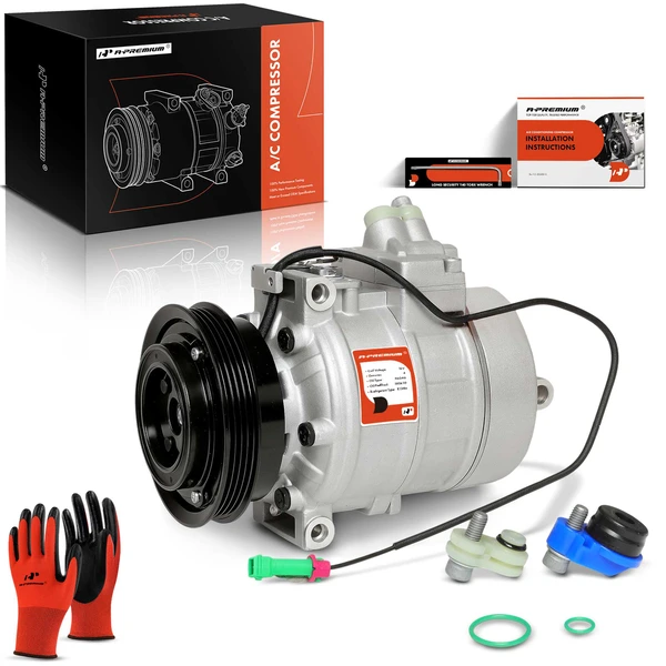 AC Compressor with Clutch with 4-Groove Pulley A-Premium APACC174