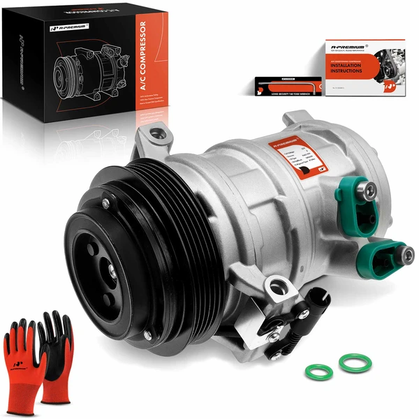 AC Compressor with Clutch with 5-Groove Pulley A-Premium APACC179