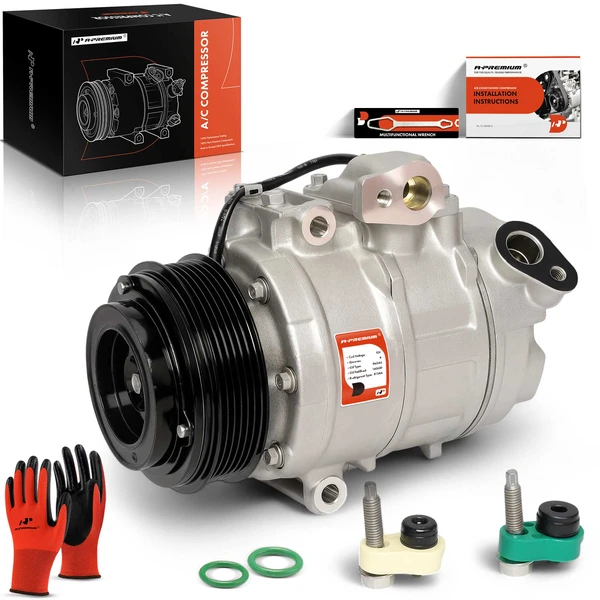 2013-2015 Ford Police Interceptor Utility AC Compressor with Clutch with 6-Groove Pulley A-Premium APACC329