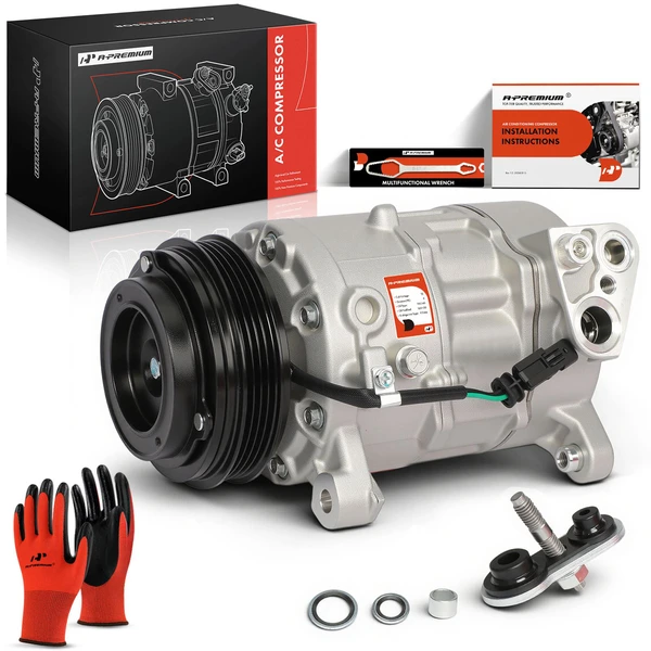 2015-2020 GMC Yukon XL AC Compressor with Clutch with 4-Groove Pulley A-Premium APACC178