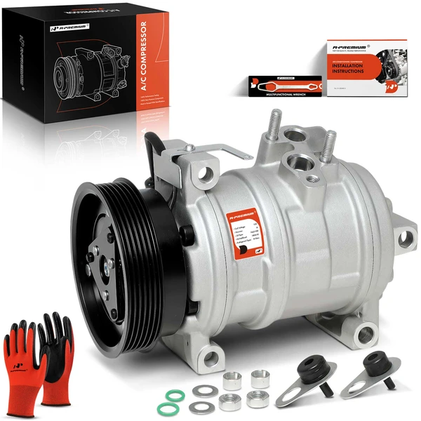 2005-2008 Dodge Magnum AC Compressor with Clutch with 6-Groove Pulley A-Premium APACC357