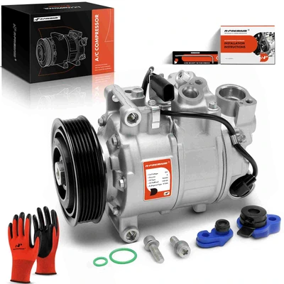 AC Compressor with Clutch & Pulley