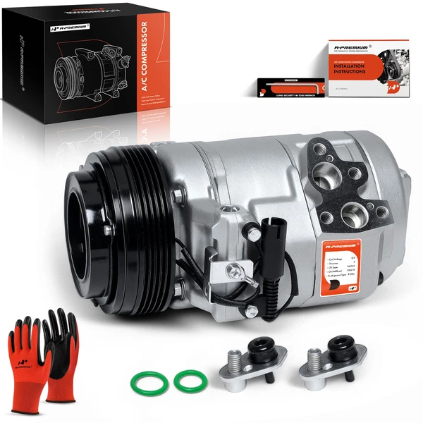 AC Compressor with Clutch with 5-Groove Pulley A-Premium APACC181