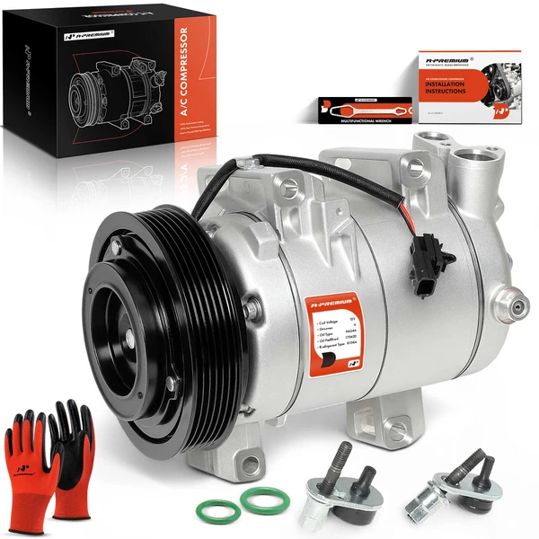 2014-2015 Nissan Rogue Select AC Compressor with Clutch with 6-Groove Pulley A-Premium APACC332