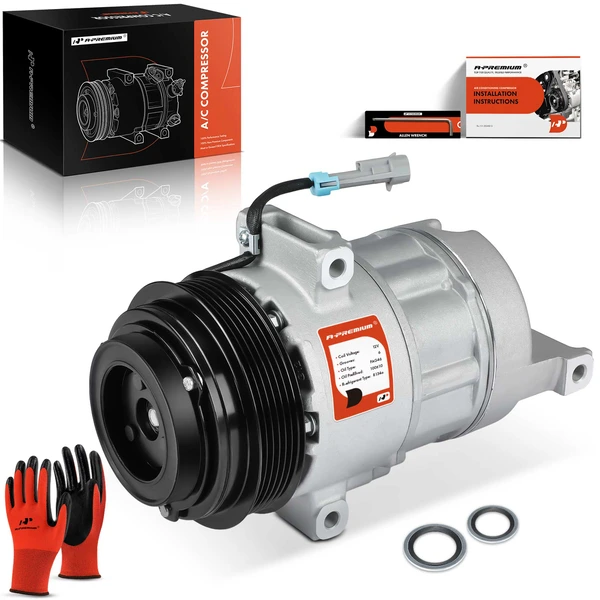 2001-2003 Saturn L200 AC Compressor with Clutch with 6-Groove Pulley A-Premium APACC363