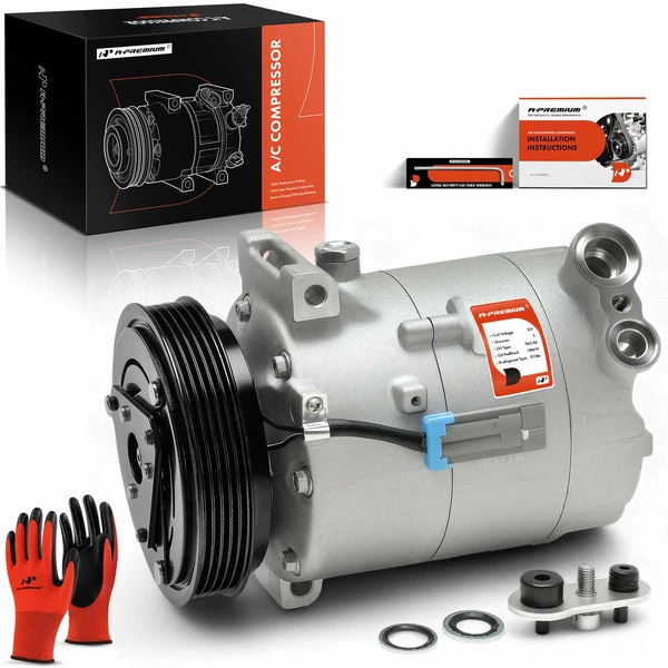 AC Compressor with Clutch with 5-Groove Pulley A-Premium APACC365