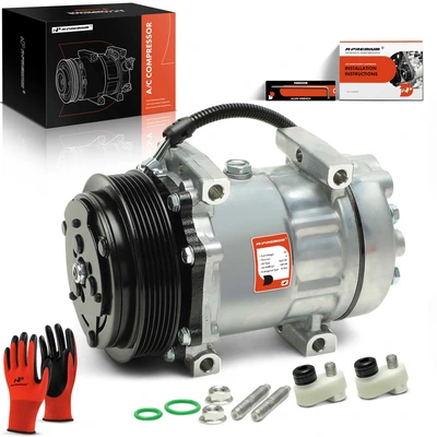AC Compressor with Clutch & Pulley
