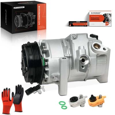 AC Compressor with 4-Groove Pulley