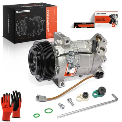 A/C Compressor with 7-Groove Pulley