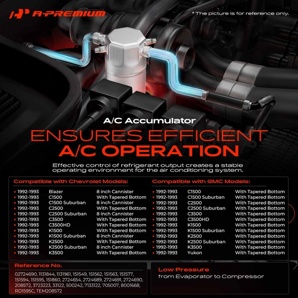 Aluminum AC Receiver Drier for Chevrolet Blazer C1500 C2500 Suburban GMC K1500