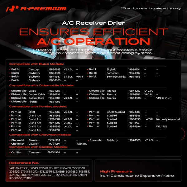 Aluminum A/C Receiver Drier for Buick Century Pontiac Grand Am Chevrolet Pontiac