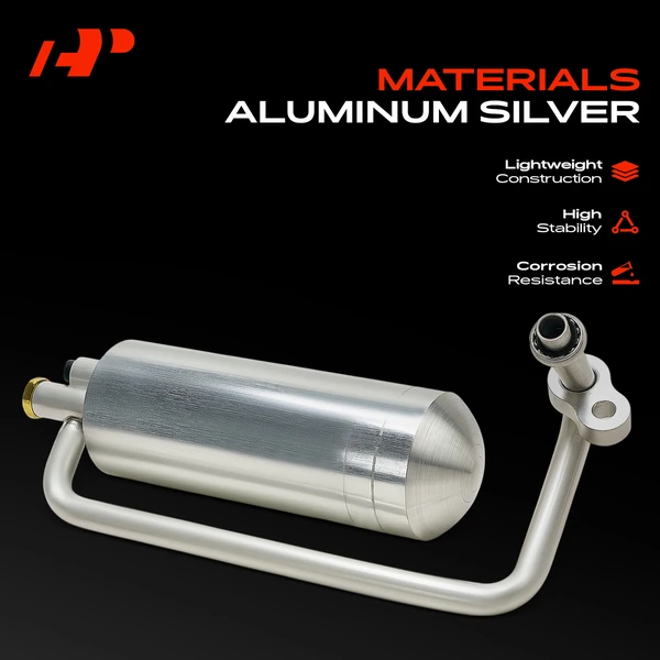 Aluminum AC Receiver Drier for Pontiac Vibe 2003-2008 1.8L Silver