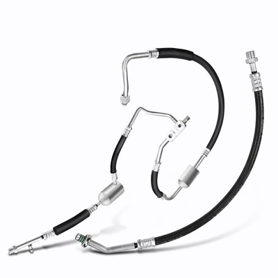 2 Pcs AC Suction & Discharge & Liquid Line Hoes Assembly