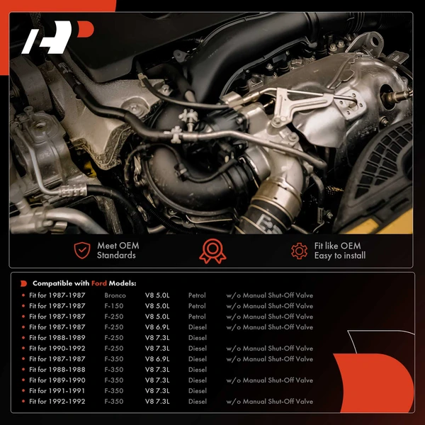 AC Discharge Hose for Ford F-250 F-350 1987-1992 Bronco