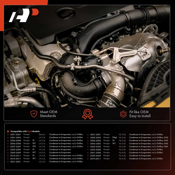 AC Liquid Line Hose Assembly for Ford Ranger 2001-2010 2011 Condenser to Evaporator