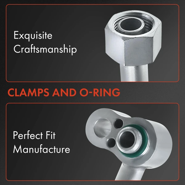 2 Pcs AC Manifold Hose Assembly for Honda Accord 1990 1991 1992 1993 2.2L