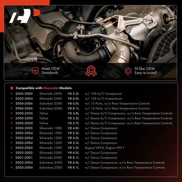 AC Suction Hose for GMC Sierra 1500 2500 00-06 Chevry Silverado 1500 2500