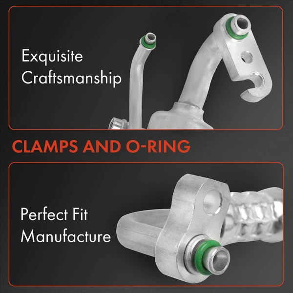 AC Suction and Liquid Hose Assembly for Kia Soul 2014-2016 L4 2.0L