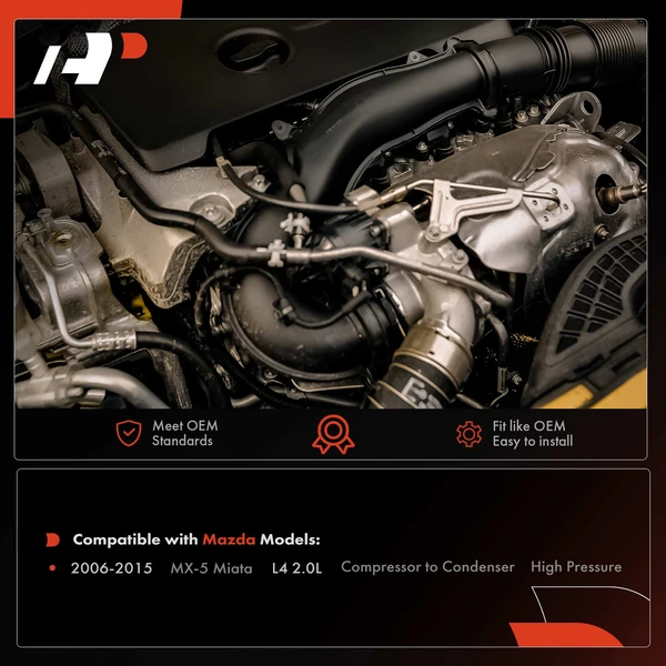 AC Discharge Hose for Mazda MX-5 Miata 2006-2015 L4 2.0L