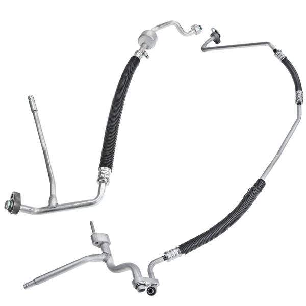 2 Pcs AC Manifold Hose Assembly for 2013-2015 Ford F-550 Super Duty