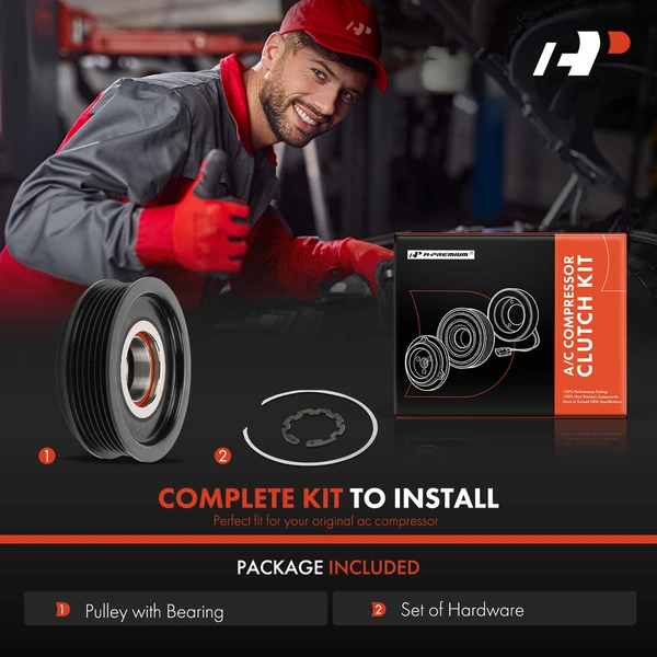 AC Compressor Clutch Kit for Mercedes-Benz CL500 CL65 AMG E500 ML350 GL550 R350