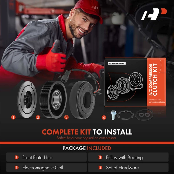 AC Compressor Clutch Kit for Nissan Altima 2013-2018 SL SV 3.5L VCS-14EC