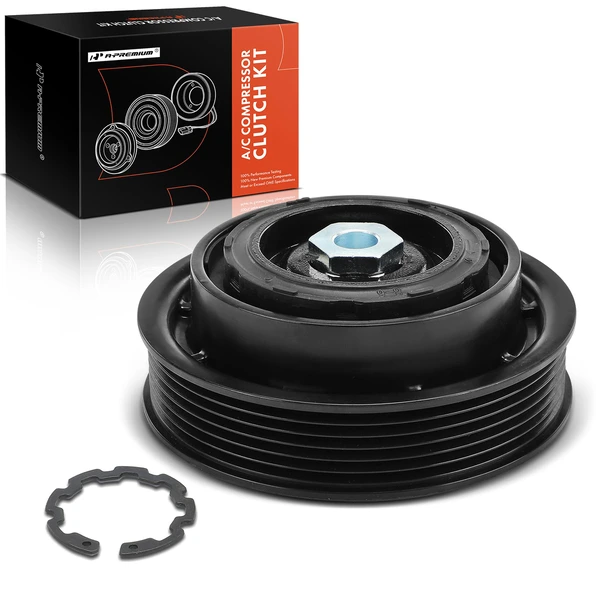 AC Compressor Clutch Kit with 6-Groove Pulley for 2015-2018 Porsche Macan
