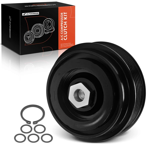 AC Compressor Clutch Kit with 6-Groove Pulley for Mercedes-Benz C250 C300 ML350