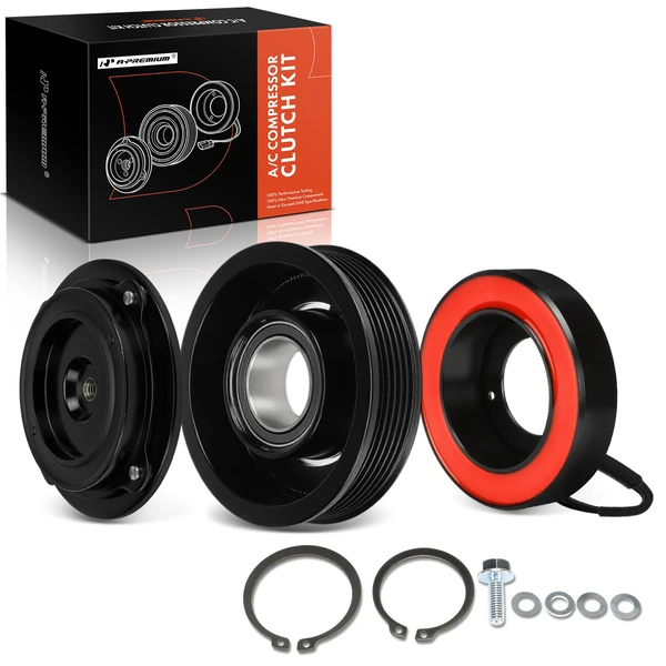 AC Compressor Clutch Kit with 6-Groove Pulley for BMW X3 2013 2014 X1 2012-2015