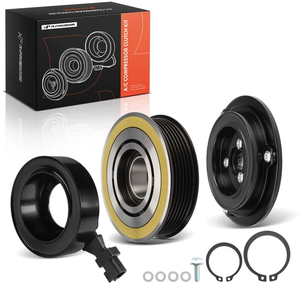 A/C Compressor Clutch Kit with 6-Groove Pulley for Ford Escape Transit Connect