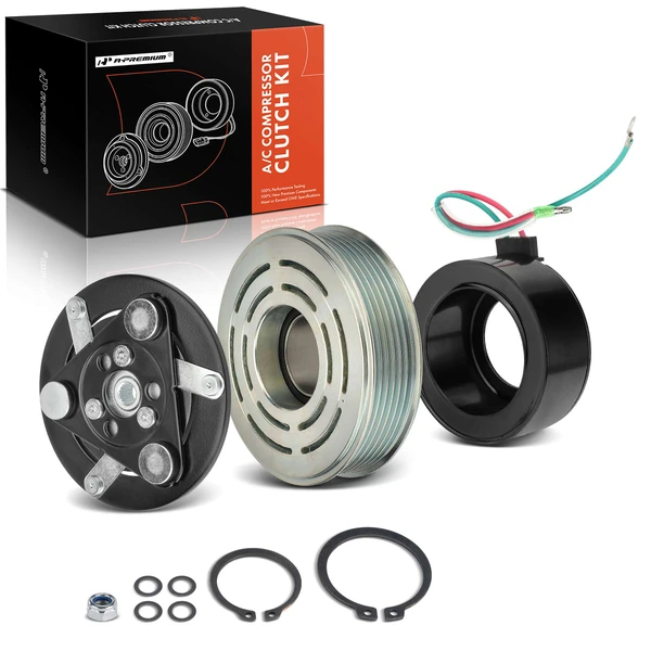 AC Compressor Clutch Kit with 6-Groove Pulley for 2001-2005 Honda Civic