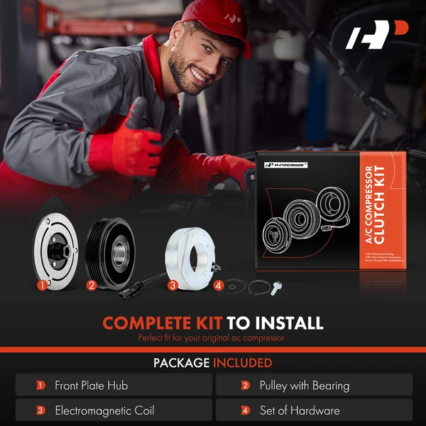 AC Compressor Clutch Kit for Chevrolet Cruze 2012-2016 Cruze Limited 2016