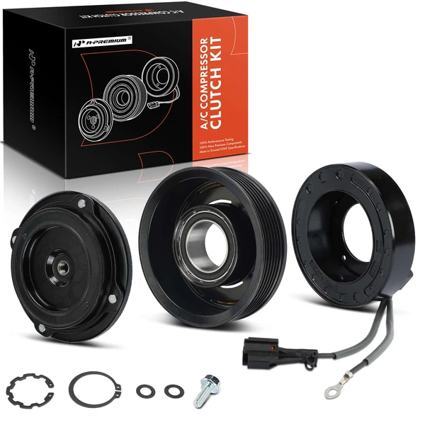 AC Compressor Clutch Kit with 6-Groove Pulley for 2006-2007 Subaru B9 Tribeca