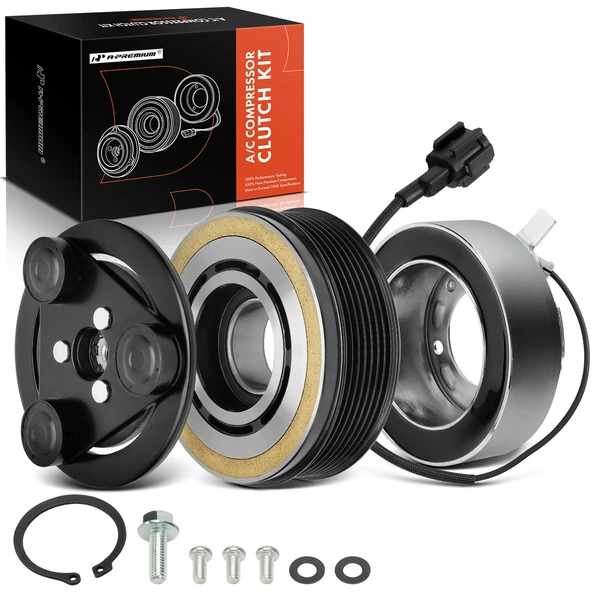 AC Compressor Clutch Kit with 7-Groove Pulley for 2012-2021 Nissan NV2500