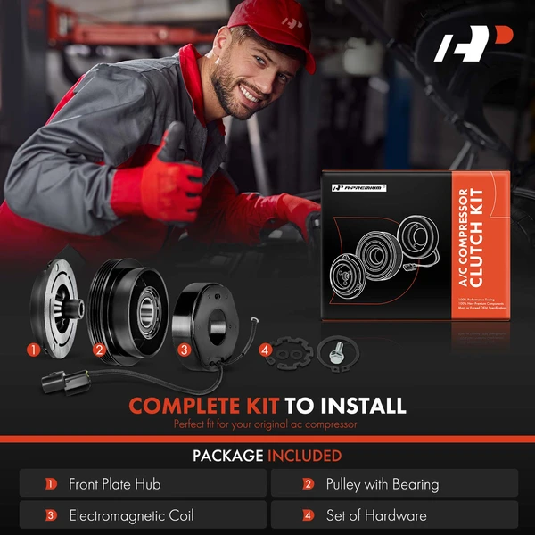 A-Premium APACK322 AC Compressor Clutch Kit