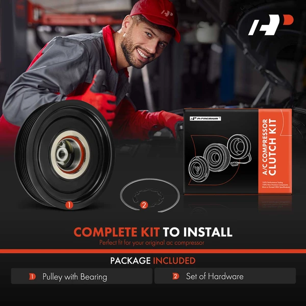 AC Compressor Clutch Kit with 6-Groove Pulley Fordodge Caliber 2009-2012