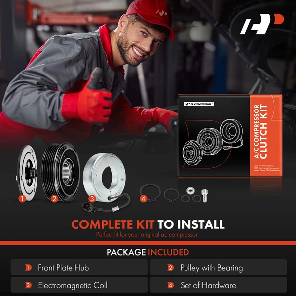 A-Premium APACK323 AC Compressor Clutch Kit