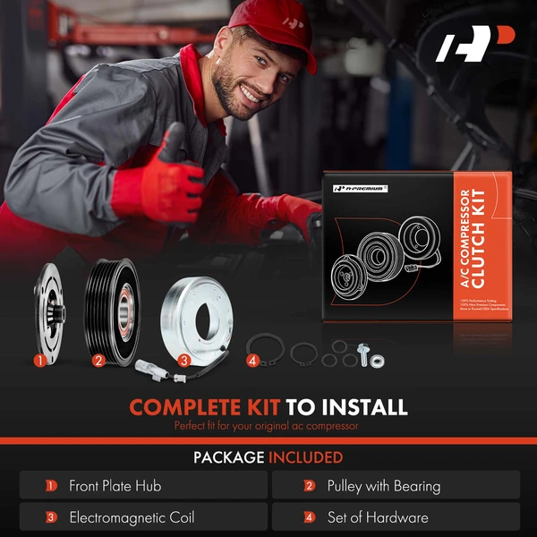 A-Premium APACK324 AC Compressor Clutch Kit