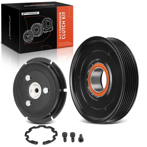 AC Compressor Clutch Kit with 6-Groove Pulley for 2014-2017 Kia Forte Koup