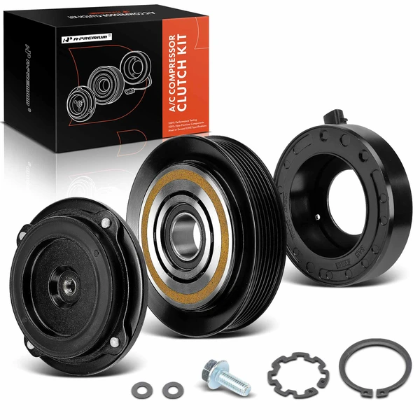 AC Compressor Clutch Kit with 6-Groove Pulley for 2000-2005 Toyota Celica